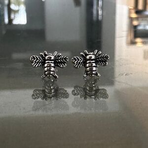 Bumble Bee Sterling Silver Stud Earrings